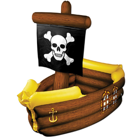 treasure chest Inflatable Pirate Ship Cooler